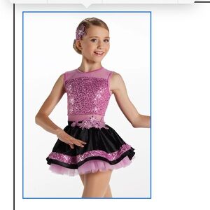 Weissman Pink and Black Dance Costume